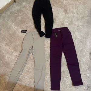 Active High-Waist Leggings - Black, Taupe, Purple